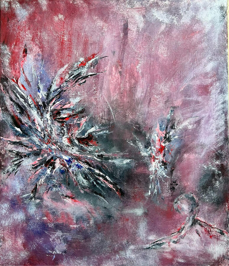 A threshold where silence inhales. The dark is alive here - restless, watching, waiting